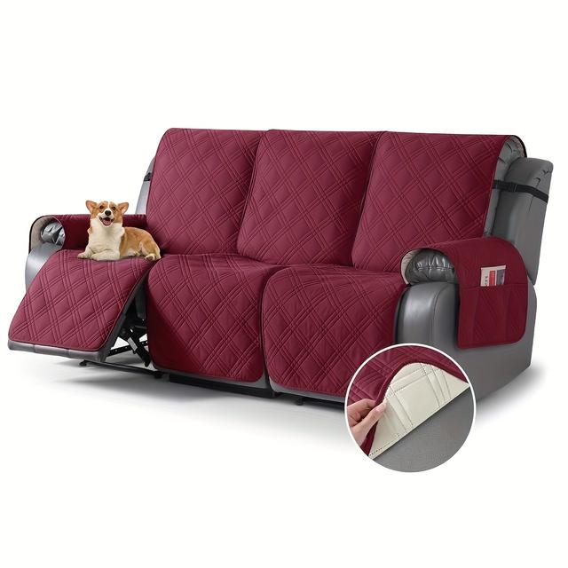 TEMU 1pc Of Brushed Spring Polyester Three-line Cushion For -seater Sofa, Lounge Chair Cushion, And Three-seater Sofa Cover