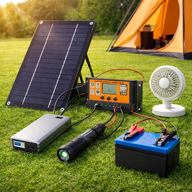 TEMU 18v Solar Panel Kit With Regulation Module, Universal Solar Energy Accessory For Rv , No Battery Included