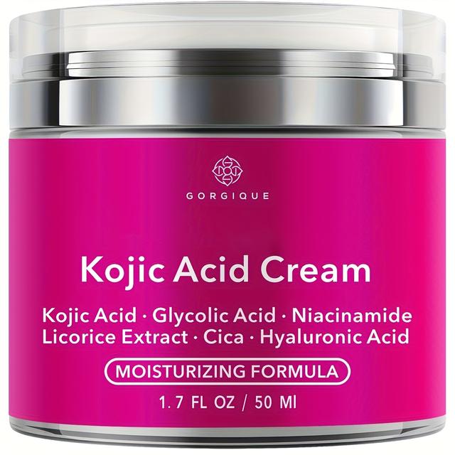 TEMU Cream Containing Kojic Acid, Glycolic Acid, Niacinamide, , And Hyaluronic Acid Moisturizer