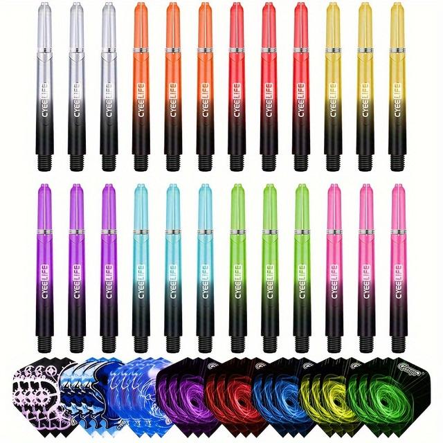 TEMU 24pcs Dardos de PC de 41mm con 24pcs de , Duraderos y Portátiles para Deportes al