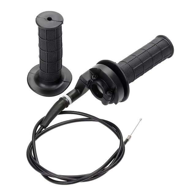 TEMU Set Of Universal Throttle Handle Grips And Cables For Motorcycles, Measuring 7/8" Or 22mm, Designed As Additions For