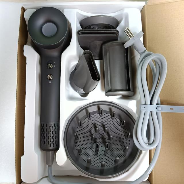 TEMU A Brushless Motor Hair Dryer That Dries Quickly, Features 4 Color Temperature Settings, Protects Hair Quality, Styles , And Operates With While Negative Ions