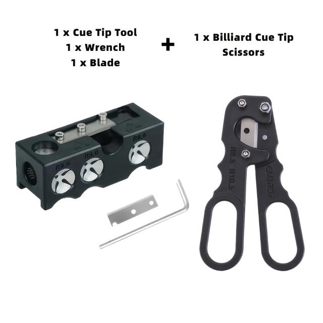 TEMU A Set Of Billiard Cue Repair Tools, Including An 11-in-1 Cue Tip Shaper And Billiard Cue Tip Scissors. Easy To Carry And Use, Suitable For Snooker, , Nine-ball, And Various Cue Sizes.