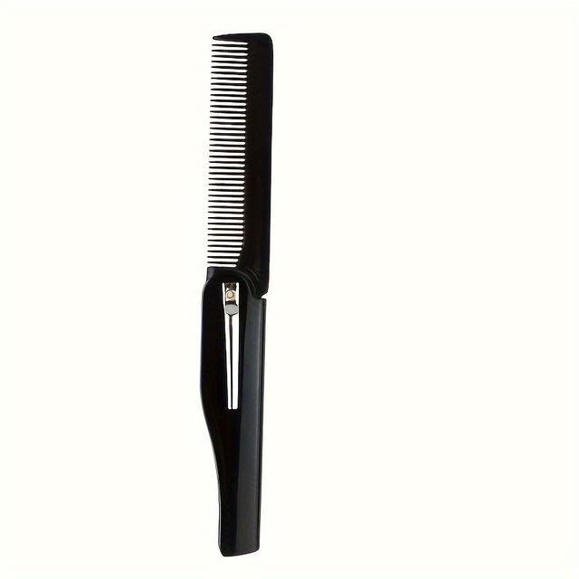 TEMU 1pc A Compact Fine-toothed Comb, A Foldable Design, Ideal For Exfoliating, And Compatible With For All Hair Types