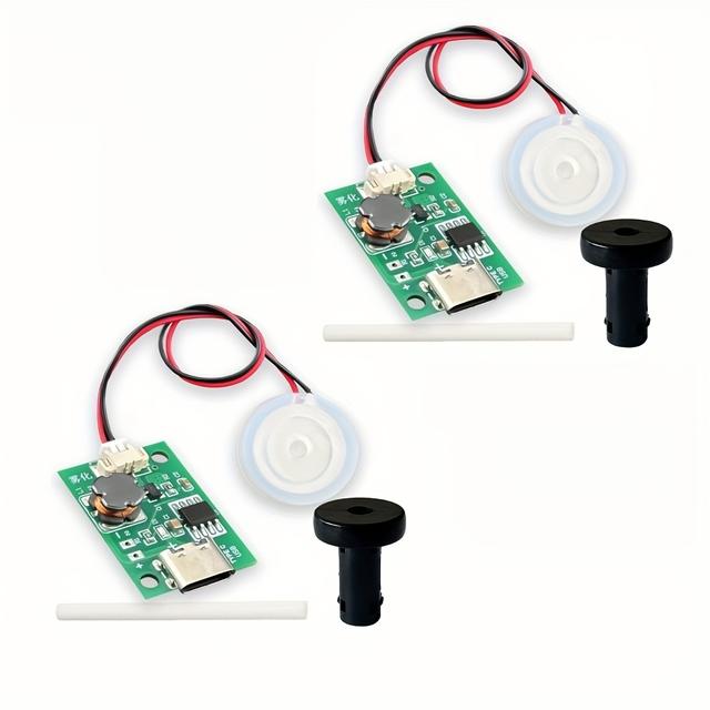 TEMU 2 Sets Mini Mist Maker Module Kit, 4-in-1 Complete Set, Used For Project Making Or Modification, Scientific Education Components, No Battery Required, Non Medical Devices