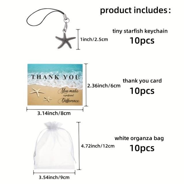 TEMU 30pcs Employee Appreciation Gifts Starfish Story Card Thank You Gifts For Coworkers You Make A Difference Notecards Teacher Volunteer Nurse Appreciation Gift (10 Sets)