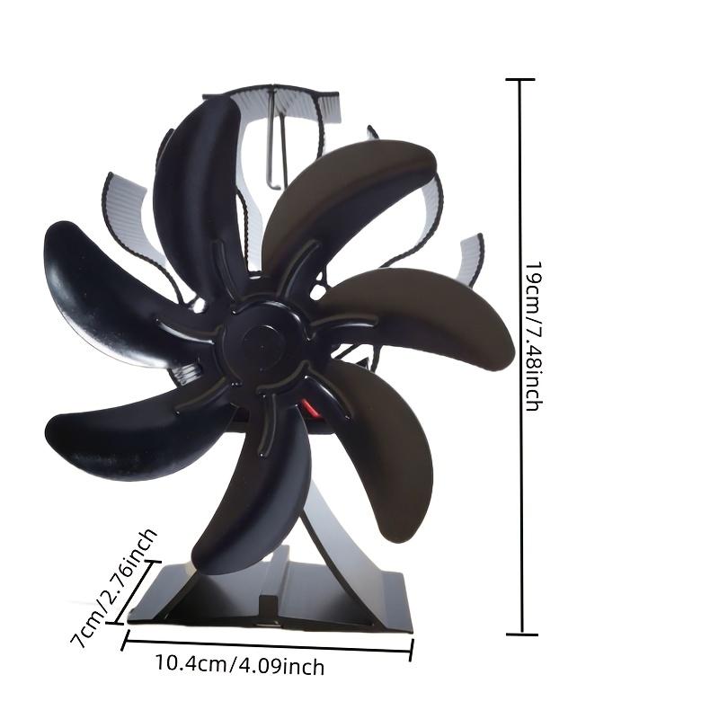 TEMU Thermal Stove Fan, Smoke Pipe Fireplace Fan, Non-electric 7 Blade Wood Stove Fan, Silent Suitable For Gas/log/particle Stove, Heat Circulation