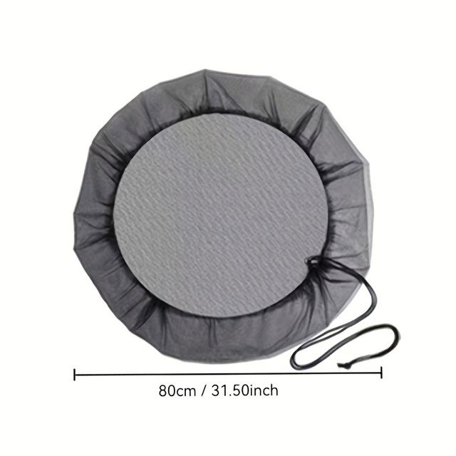 TEMU 1pc Rain Covers With Drawstring - Durable Polyester Mesh For Leaf & Protection, Ideal For Gardens, Lawns & Outdoor Spaces Rain Mesh Cover Patio Set Covers