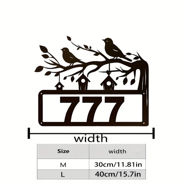 TEMU Letrero de personalizable con forma de ave única - Marcador de dirección personalizado, perfecto para decoración de paredes exteriores, ideal para tu hogar