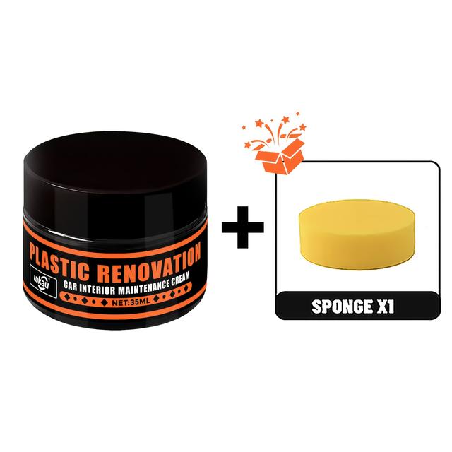 TEMU Automotive Plastic And Rubber Repair Agent - Black Glossy Paste, For External And Internal Repairs, Prevents Fading And Oxidation - Suitable For Bumper, Leather, Plastic, And Rubber Maintenance