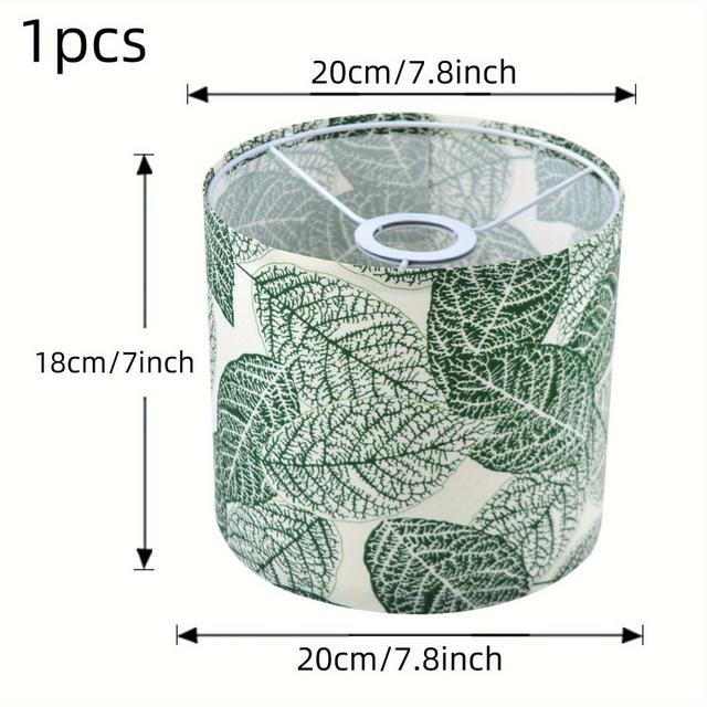 TEMU Pattern Fabric Lampshade, 7.8"x7.8"x7.6" - Modern Barrel-shaped Lighting Cover, Decorative Shell For Table Lamps