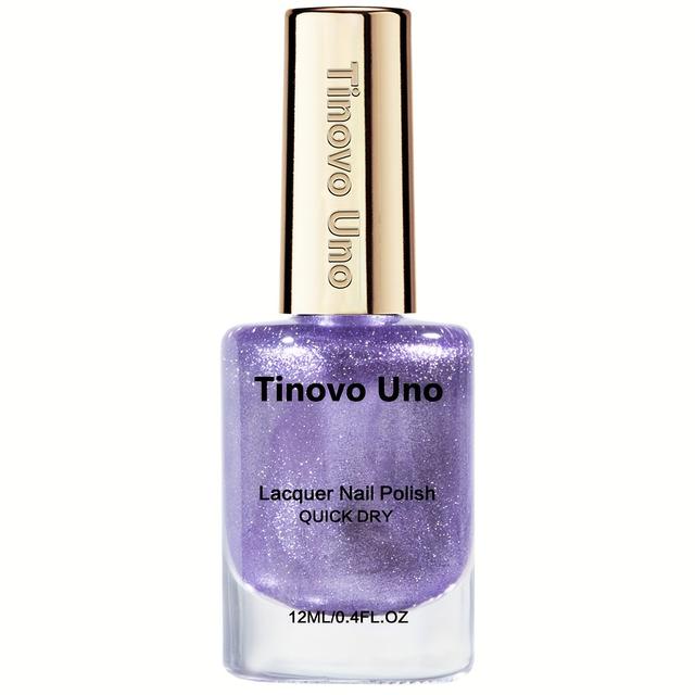 TEMU Tinovo Purple Platinum Glitter Nail Polish 12ml, Drying, High-gloss Platinum Glitter Color, Long-lasting Shine, With .