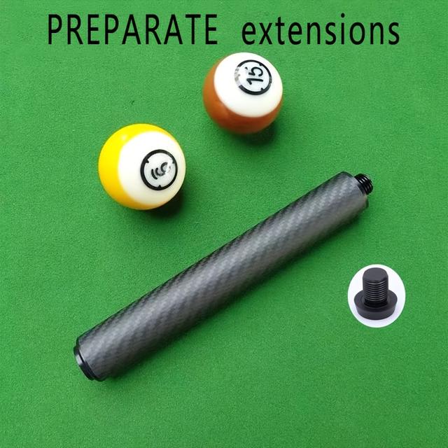 TEMU Extension For Billiard Cues, Suitable For Black 8- Snooker, Includes Cue Tail Pad Extension And Other Billiard Additions