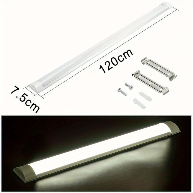 TEMU 2pcs 4ft 40w Led Tube Light 120cm Shop Lights Workbench Garage Ceiling Fixture 6500k