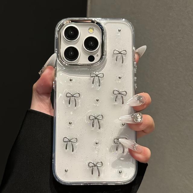 TEMU Handyhülle - Diese süße Mädchen-Schleife ist geeignet für die Apple 13 Pro Max, Apple 14 Pro Max und Apple 15 Pro Max Handyhüllen.