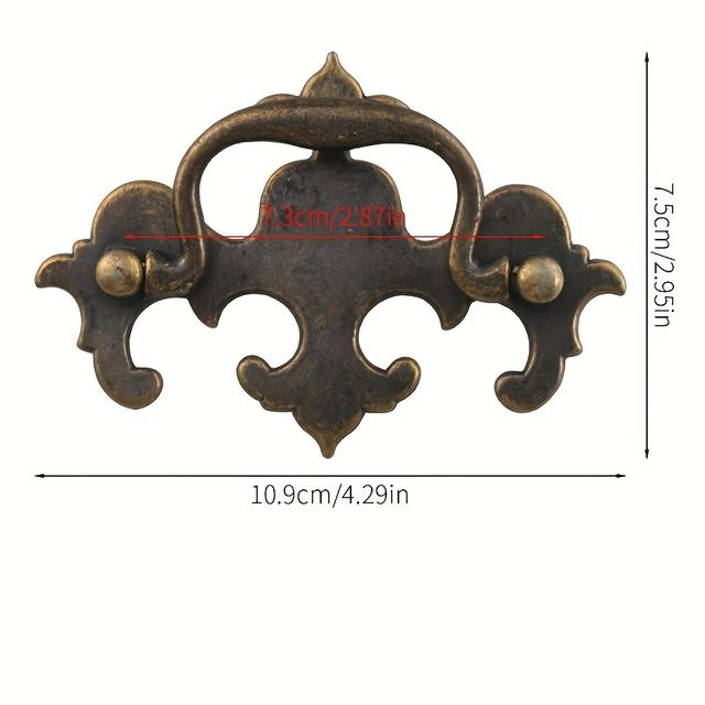 TEMU Antique-style Cabinet Door Handles, Vintage Drawer Pulls, Wardrobe Door Hardware Handles, Bar-shaped Small Pulls, Old-fashioned Handles