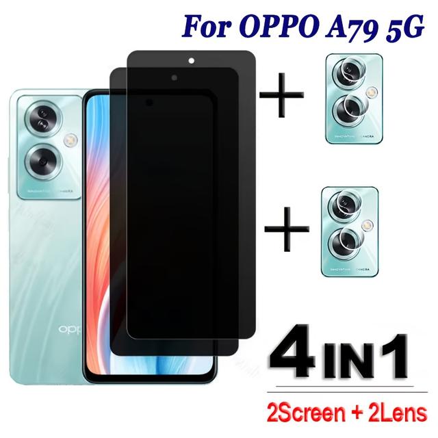 TEMU 4infor Oppo A79 5g, Including 2 Tempered And 2 Lens Films, Featuring A 2.5d Full Cover Screen Protector For The For Oppo A79 5g Lens Film