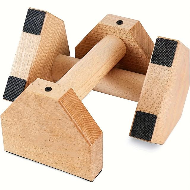 TEMU Premium Holz-Push-Up-Ständer mit Rutschfestem Griff - Langlebig, Tragbare Fitnessausrüstung für Heim-Gymnastik, Push-Up-Rack, Geeignet für Heimfitness