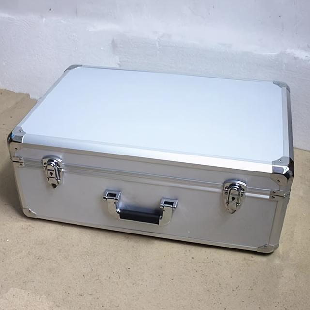 TEMU Große Tragetasche aus Aluminiumlegierung für Werkzeuge, Instrumente, Ausrüstung, Dokumente und Aufbewahrung, geeignet für den Gebrauch im Büro unterwegs