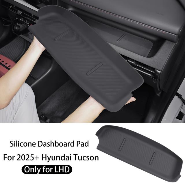 TEMU Storage Mat For The Dashboard Of The 2025-2026 For Tucson Lhd, Made Of Soft Silicone. This Protective Co-pilot Pad Serves As A Decorative Accessory For The Car