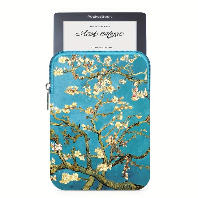 TEMU Housse de protection à motif floral pour liseuses de 6,8"-7" : Libra 2, Kindle Paperwhite, Kindle , BOOX Leaf et Page 7.0 - Étui léger, pliable et avec design floral