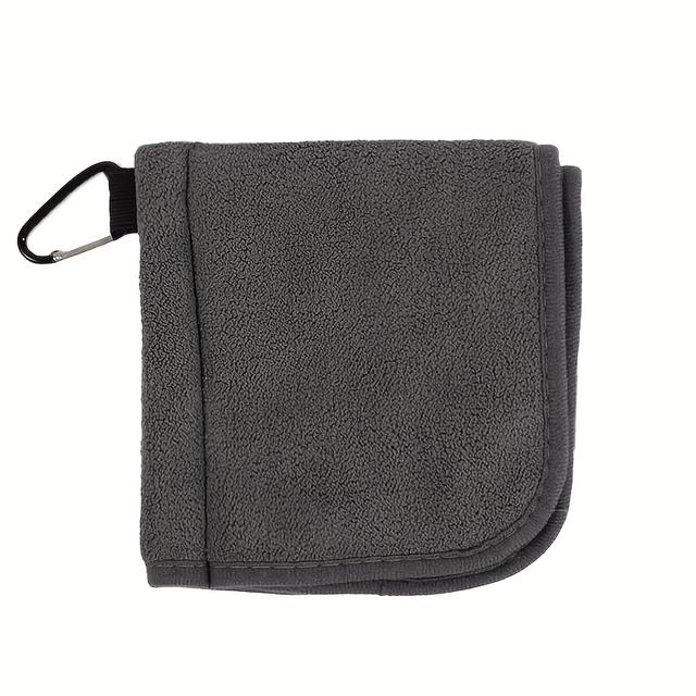 TEMU Una sola toalla de golf para limpiar bolas, con un diseño de capa, para uso al con un gancho, lo que la convierte en un regalo ideal para entusiastas del golf.