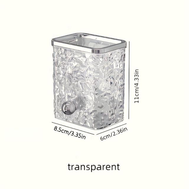 TEMU 1pc Olevo Wall-mounted Bathroom Storage Unit, Plastic Holder For Toothbrush And Toothpaste, Adhesive, No-drill Design, For Storing Additions, Open Storage Bins For Home Organization