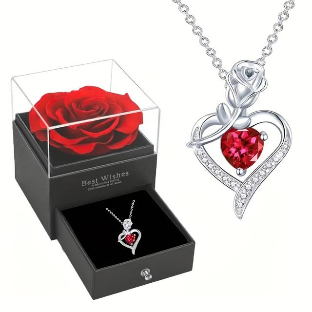 TEMU Консервовані квіти Штучна Подарункова коробка, Подарунок для мами, дружини, коханої, доньки, , Штучна квітка для подарунків на День закоханих