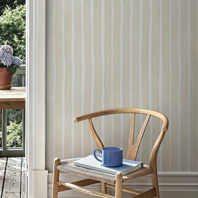 TEMU 1pc Papel Tapiz de Rayas Autoadhesivo, 40*300cm, Decoración 2D Removible para Sala o Dormitorio, Estética de Otoño, Decorativo, 2D