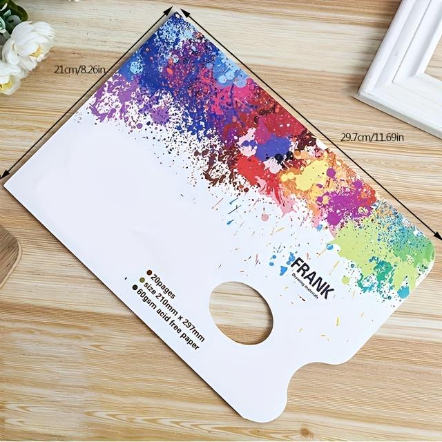 TEMU Художній Одноразовий Паперовий Палітра з Відірванними Листами для Гуаші, Акрилу, Олійного Малювання та Акварелі - Художні Матеріали