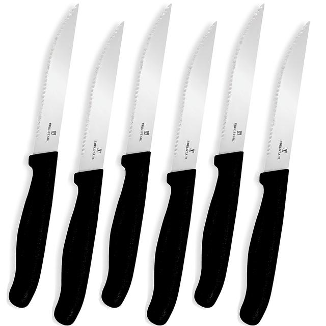 TEMU Universal Knife, Sharp Serrated Universal Knife, For Pizza, Bread Rolls, Etc. - Very Durable, Stainless Steel, Dishwasher Safe,