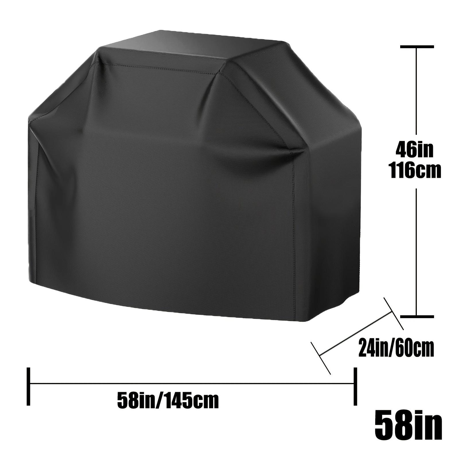 TEMU 1pc Premium Large Size Universal Grill Cover Black: Windproof Cover For Portable, Durable Use With Multiple Sizes Available For Most Grills