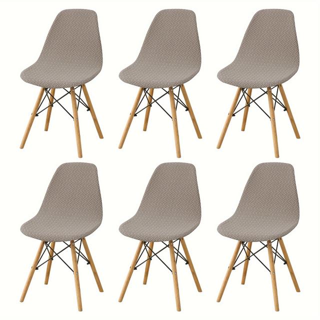 TEMU 4/6pcs Elastic T-shaped Dining Chair Shell Covers