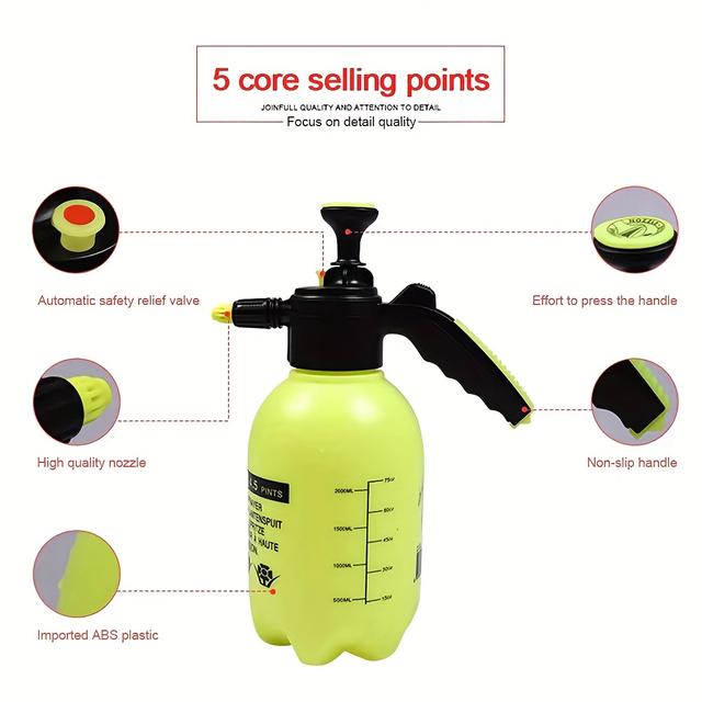 TEMU 2l Spray Bottle Garden Pressure Water Plant Chemical Sprayer Hand Pump