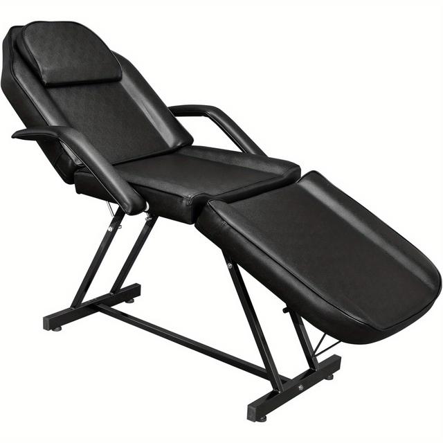 TEMU Bonnlo Massage Tattoo Chair, Bed, Versatile Facial Bed Chair For Hairdressing Spa Equipment, Black