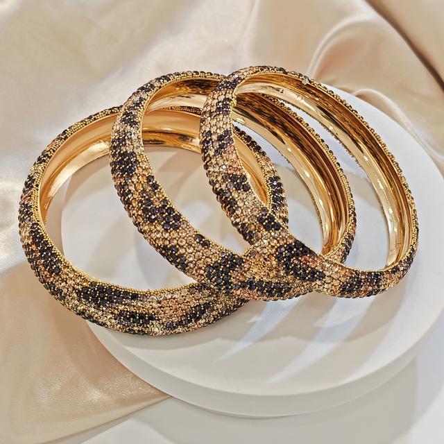 TEMU Conjunto de Pulseras para Mujer de 3 Piezas, Moda con Incrustaciones Metálicas y Pedrería en Grandes y Pequeñas Pulseras Adecuadas para Uso Diario y Fiestas