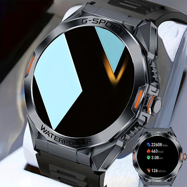 TEMU Senbono Men's Smartwatch Featuring A 1.46-inch Hd Display, Capable Of Making And Answering Calls Wirelessly, With Over 100 Sports Modes, A Step And , And Rating, Designed For Men
