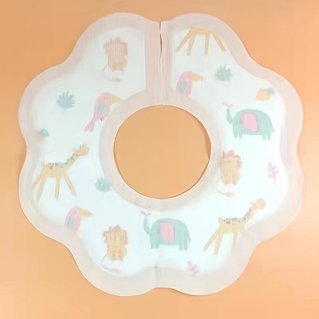 TEMU حزمة من 20 مريلة رضاعة للاستعمال مرة واحدة للرضع، أقمشة لف الخدين عالية الامتصاص لحديثي الولادة معفورة بشكل فردي