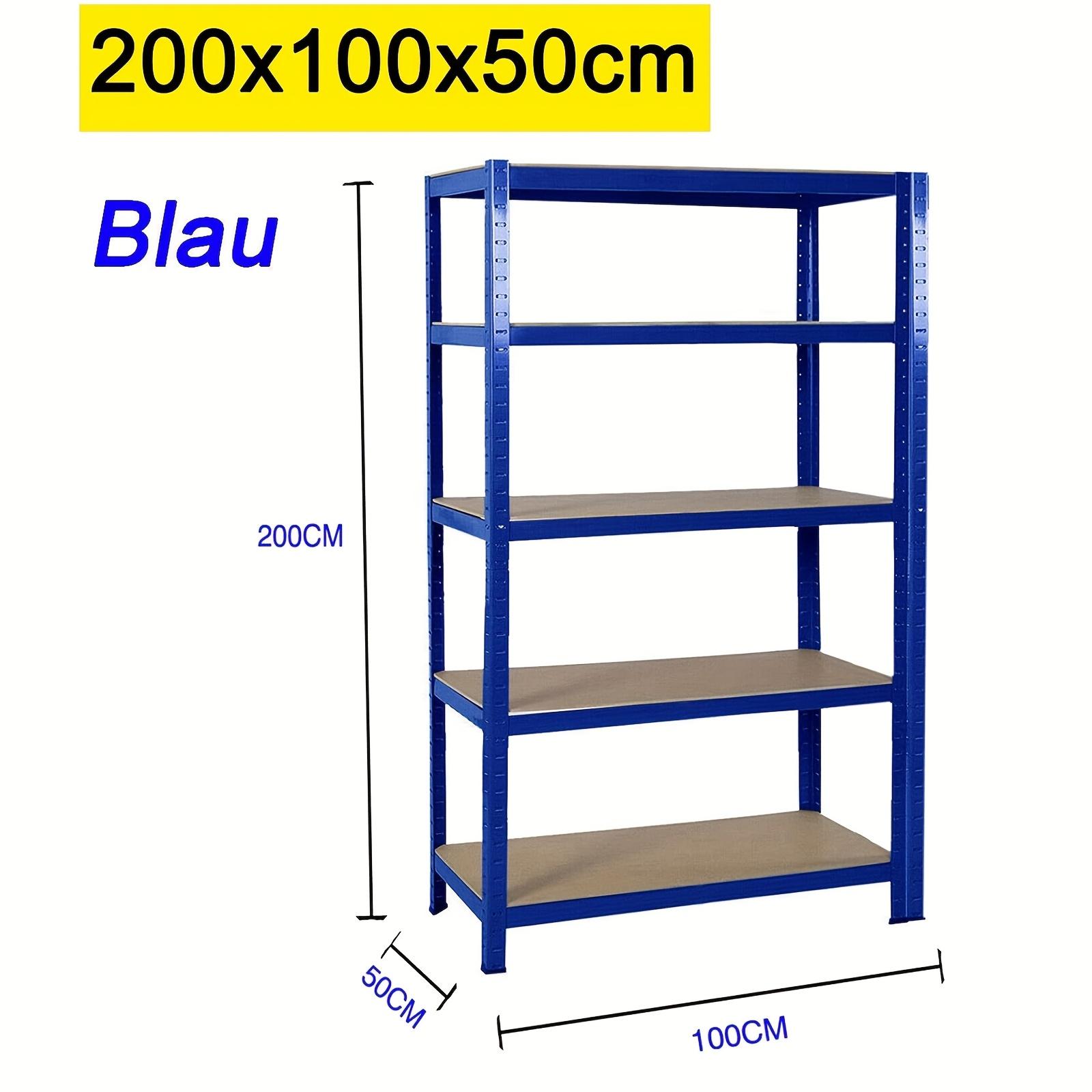 TEMU 5 Tier Heavy-duty Garage Shelving Unit Storage Shelves 875kg Load Weight Per Shelf Shed Shelving Boltless Metal Shelving Shelves 200 X 100 X 50cm, Utility Shelves