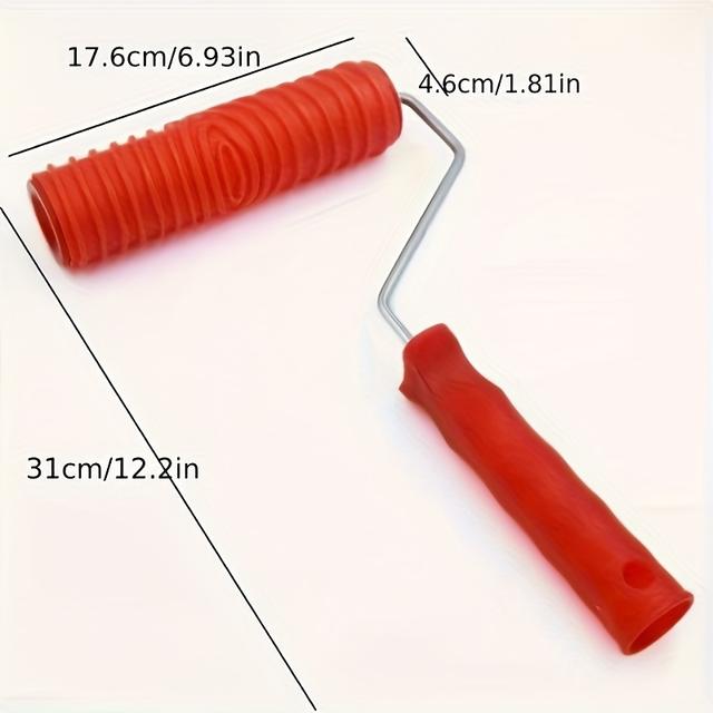TEMU 1 Diy Wood Grain Effect Painting Tool - Realistic Texture Roller Brush For Walls, Furniture, And Home Decor - Multi Size Brush To Present Natural Wood On Cement And Woodworking Tools