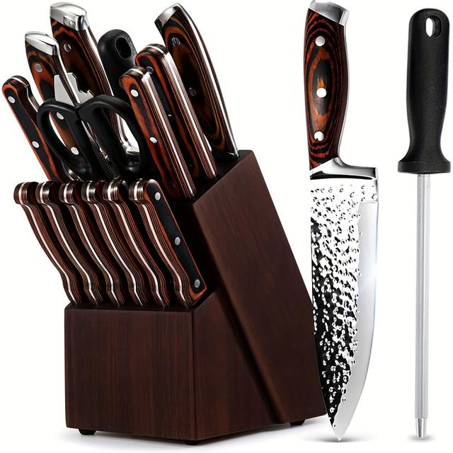 TEMU 15pcs Kitchen Knife Set For Home Use From Jiameikang