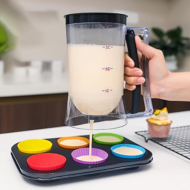 TEMU 1pc Batter Dispenser For Easy-pouring, & Sturdy, Versatile Kitchen Baking Tool For Cupcakes, Pancakes And , Easy To Clean, Perfect For Home & Kitchen Use, Faridabio