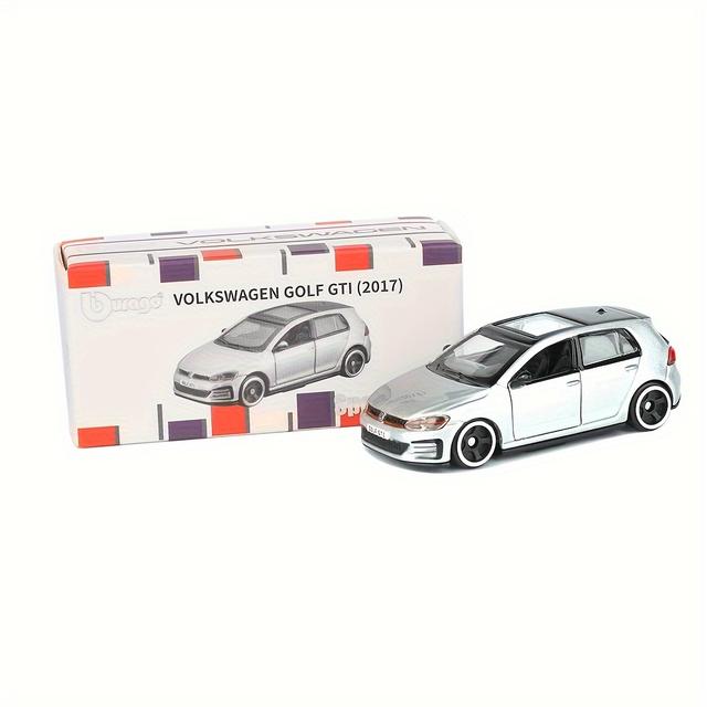 TEMU Bburago Scale Die-cast Model Of The Golf (2017), A Toy Car For Children, Perfect As A Pull-back Model And A Birthday Gift For Boys