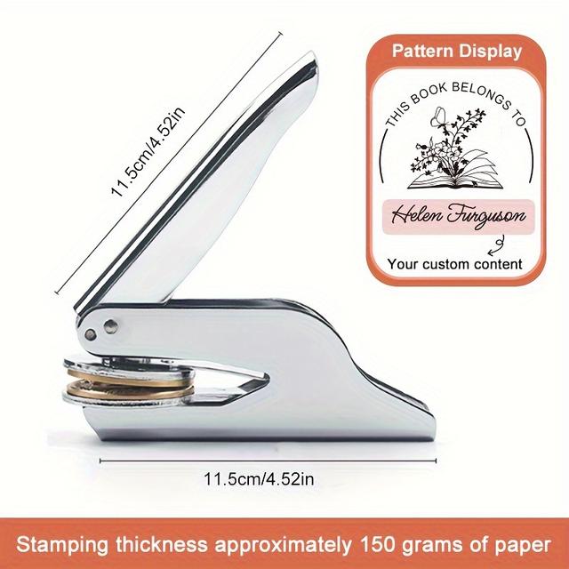 TEMU Artículos personalizados que incluyen un juego de sellos para emboscar libros con la inscripción 'From Of', perfectos para los entusiastas de los libros como un regalo autoentintado