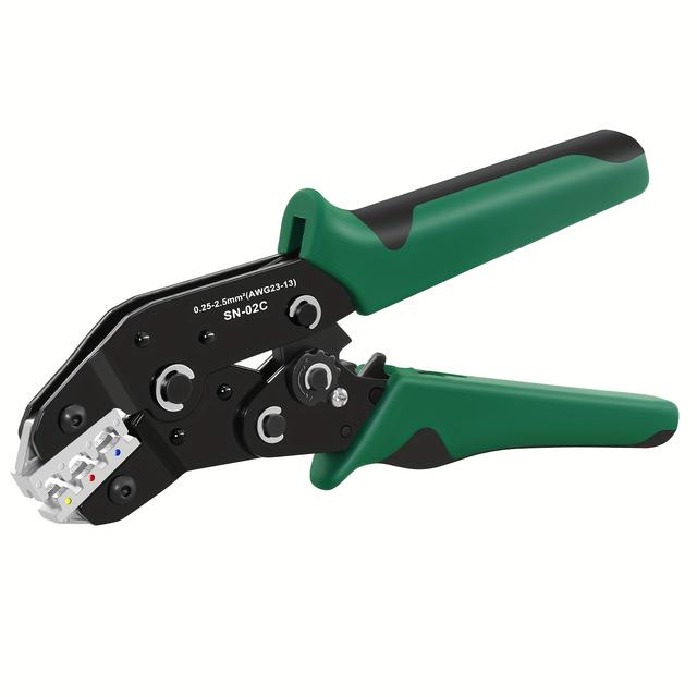 TEMU Sn-02c Crimping Tool For Insulated Electrical - Awg 23-13 Ratchet Crimper Tools Hand Crimping Tool - Wire Crimping Plier For Insulated Connectors
