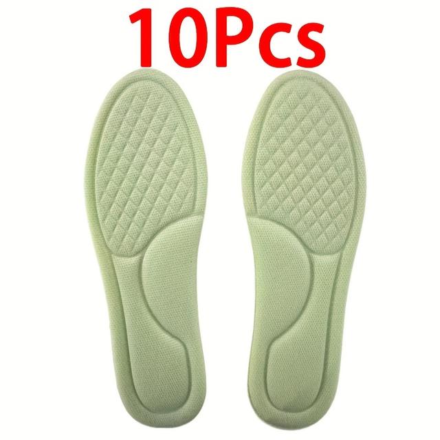 TEMU A Set Of 10 Memory Foam Insoles Designed For Both Flat And High-heeled Shoes, As Well As Running Footwear, Featuring Highly Elastic Shock-absorbing Pads To