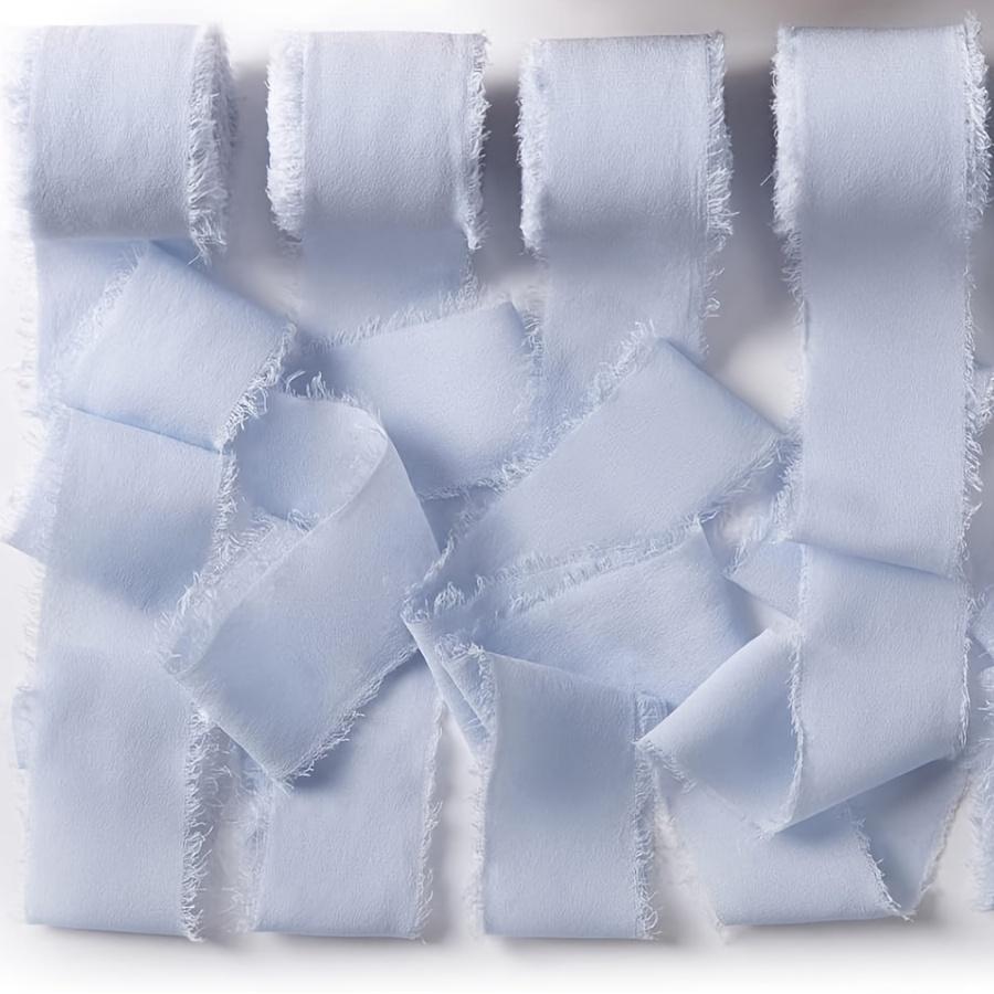 TEMU 4 Rolls Light Wedding Chiffon Ribbon, 1.5inch X 5.5yd Ribbons For Flower Bouquet, Ribbons For Crafts, Wedding Decor, Bridal Bouquets, Diy Crafts