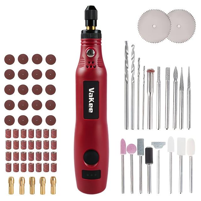TEMU Juego de mini amoladoras eléctricas inalámbricas con batería de litio, herramientas rotativas para grabado, corte y