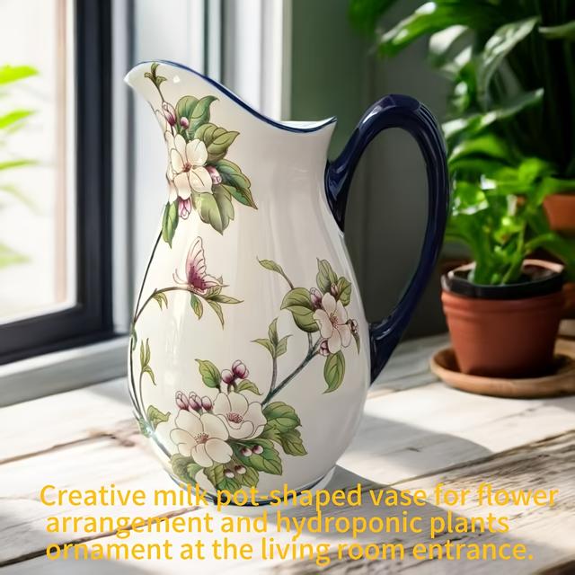 TEMU Glocken-/Gemüseförmige Vase für Hydrokulturpflanzen & Blumenarrangements – Milchtopf Design Moderner Pflanzenhalter, Dekorative Vase für Eingangsbereich, Blumenmittelpunkt