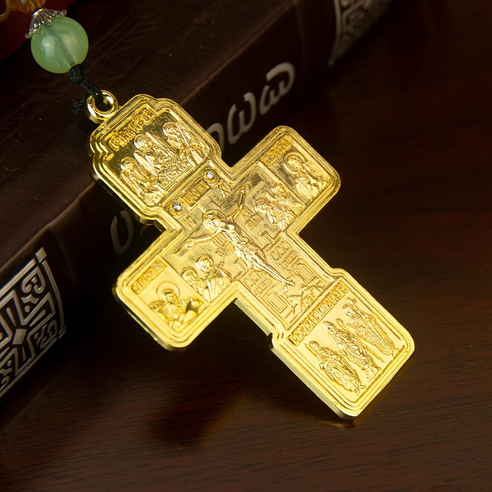 TEMU A Cross Icon Of In The Orthodox Style - Unique Decorative Pieces For Events, Made From Sturdy Metal, Suitable For Festival , Wedding , , And Gifts, An For Church Home Decorations